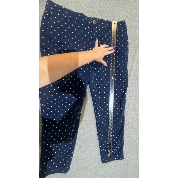 Style & Co Women’s Pants Navy With Polka Dots Size 14 - Picture 4 of 10